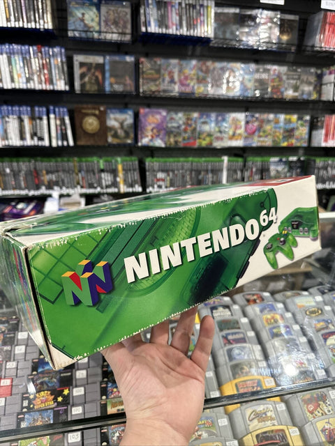 Nintendo 64 N64 Funtastic Jungle Green Edition In Box - Tested!