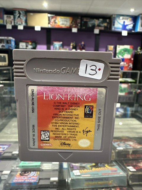 The Lion King (Nintendo Game Boy, 1995) GB Tested!