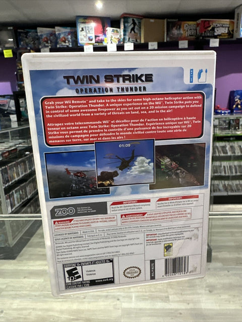 Twin Strike: Operation Thunder (Nintendo Wii, 2008) CIB Complete Tested!