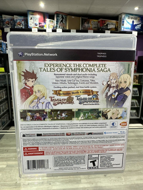 Tales of Symphonia: Chronicles (Sony PlayStation 3, 2014) PS3 Tested!