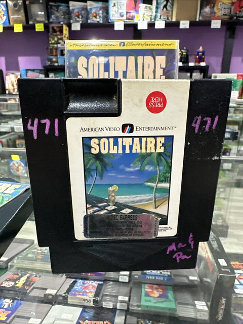 Solitaire (Nintendo Entertainment System, 1992) NES CIB Complete Tested!