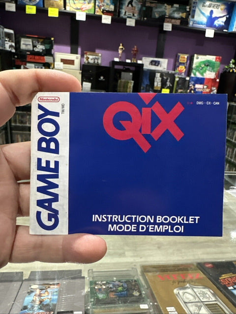 Qix (Nintendo Game Boy, 1990) - Manual Only