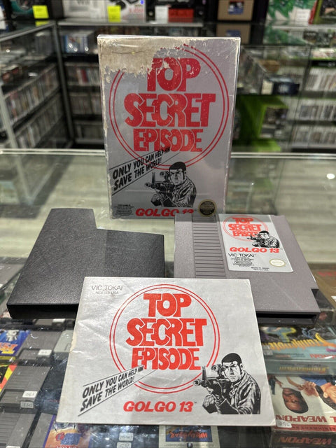 Golgo 13: Top Secret Episode (Nintendo NES) CIB Complete *Box Damage* Tested!