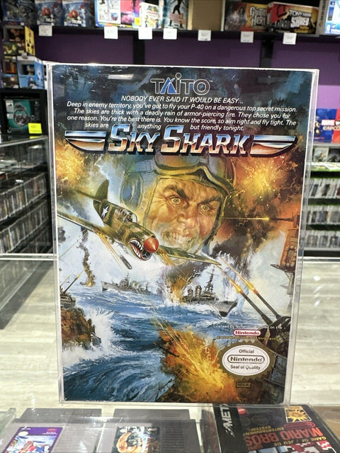 Sky Shark (Nintendo Entertainment System, 1989) NES CIB Complete Tested!