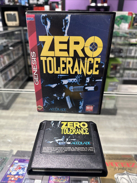 Zero Tolerance (Sega Genesis, 1994) No Manual - Tested!