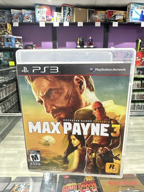 Max Payne 3 PS3 (Sony PlayStation 3, 2012) CIB *case damage* Complete