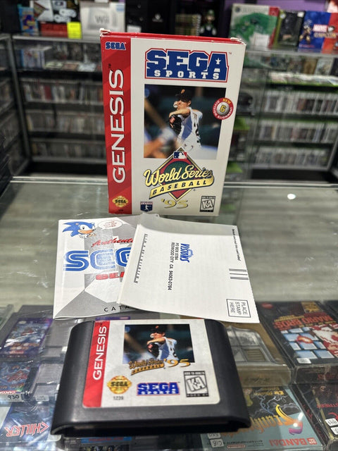 World Series Baseball '95 (Sega Genesis, 1995) Cardboard Box - Tested!