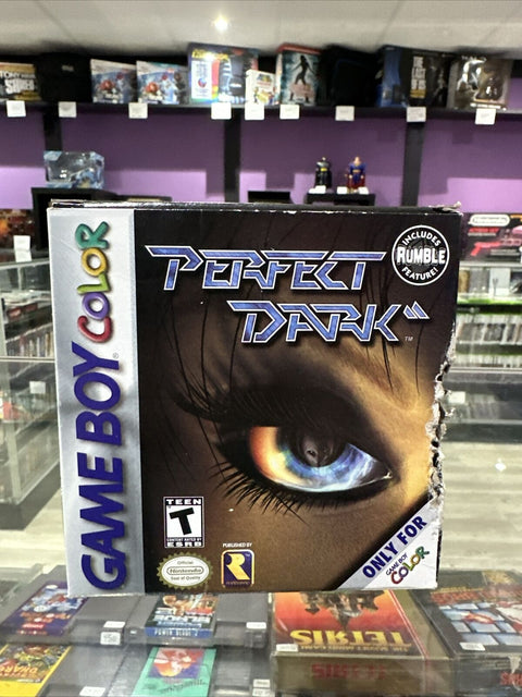 Perfect Dark (Nintendo Game Boy Color, 2000) GBC Complete *Box Damage* Tested!