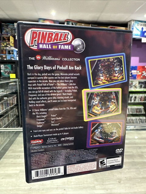 Pinball Hall of Fame: The Williams Collection (Sony PlayStation 2) PS2 Complete