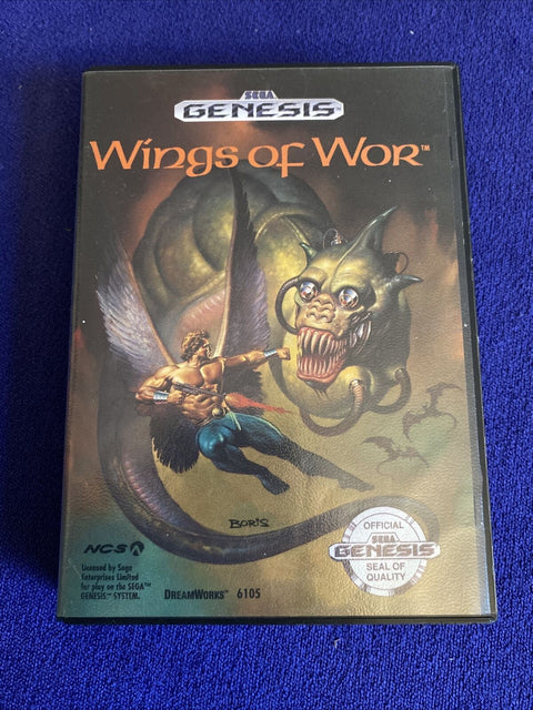 Wings of Wor (Sega Genesis, 1991) Authentic Cartridge + Box Case - Tested!