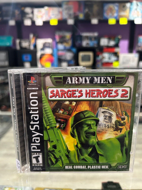 Army Men: Sarge's Heroes 2 (Sony PlayStation 1, 2000) PS1 CIB Complete Tested!