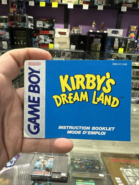 Kirby’s Dream Land Nintendo Game Boy Manual Only - DMG-KY-CAN-1 - Good Condition