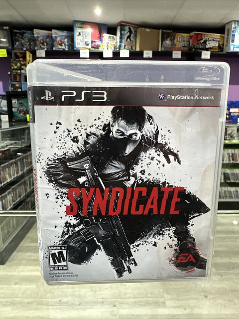Syndicate (Sony PlayStation 3, 2012) PS3 CIB Complete Tested! *water damage*