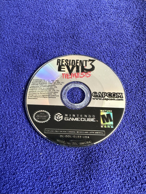 Resident Evil 3: Nemesis (Nintendo GameCube, 2006) Authentic Disc Only - Tested!