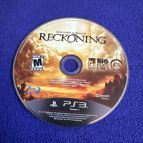 Kingdoms of Amalur: Reckoning (Sony PlayStation 3, 2012) PS3 CIB Complete Tested