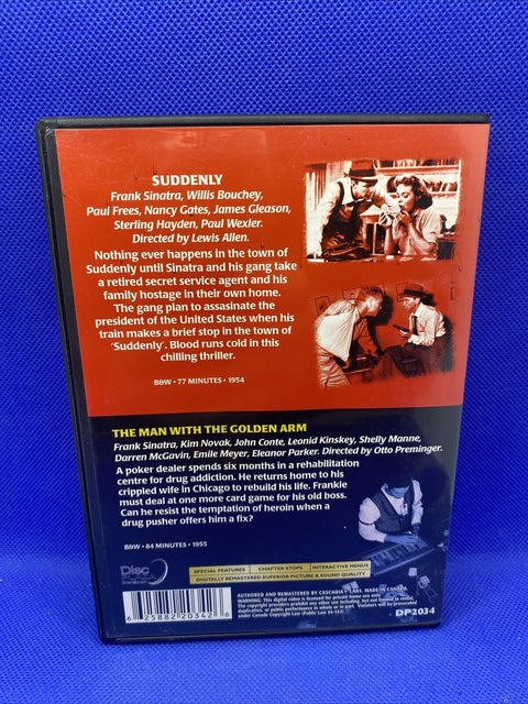 Suddenly + The Man With The Golden Arm (DVD) Frank Sinatra Double Feature 2-Pack