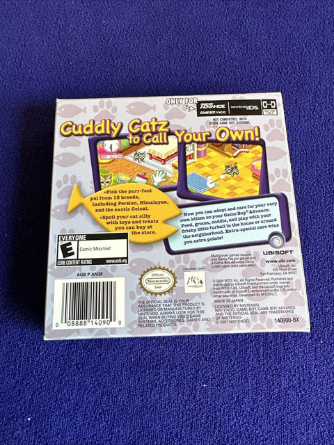 Catz (Nintendo Game Boy Advance, 2006) GBA Complete In Box - Tested!