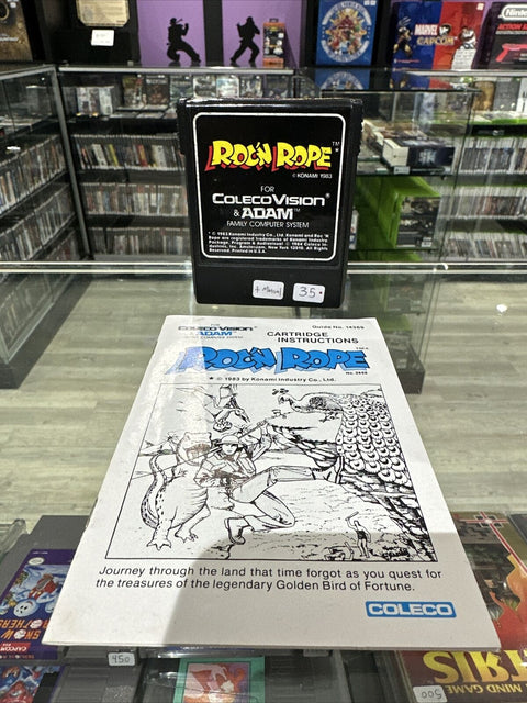 Roc 'N Rope (Colecovision, 1984) Authentic Cartridge + Manual Only - Tested