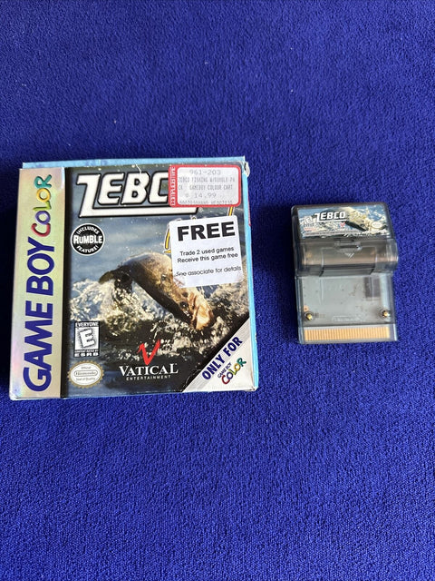 GBC - Zebco Fishing No Cover Nintendo Gameboy Color Cart Only
