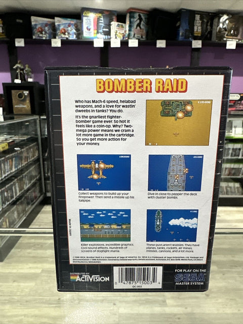 Bomber Raid (Sega Master System, 1988) SMS Tested!