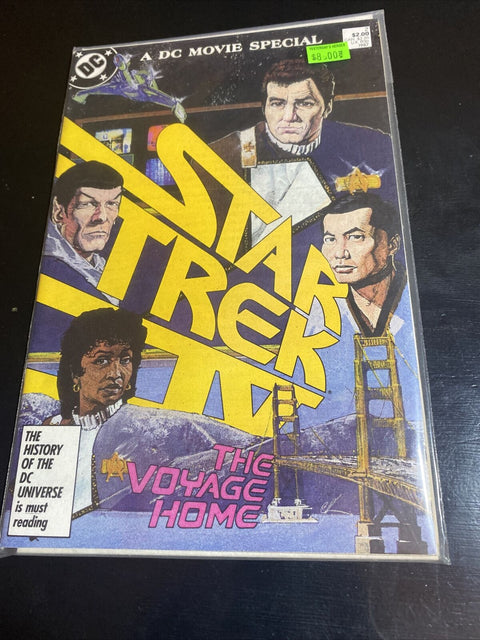 Star Trek IV The Voyage Home No. #2, DC Comics 1987 Movie Special w/ Board + Bag