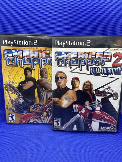 American Chopper 1 + 2 Lot - Playstation 2 PS2 CIB Complete, Tested!