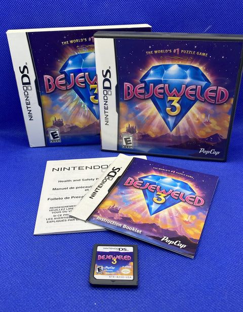 Bejeweled 3 (Nintendo DS, 2011) CIB Complete w/ Slip Cover - Tested!