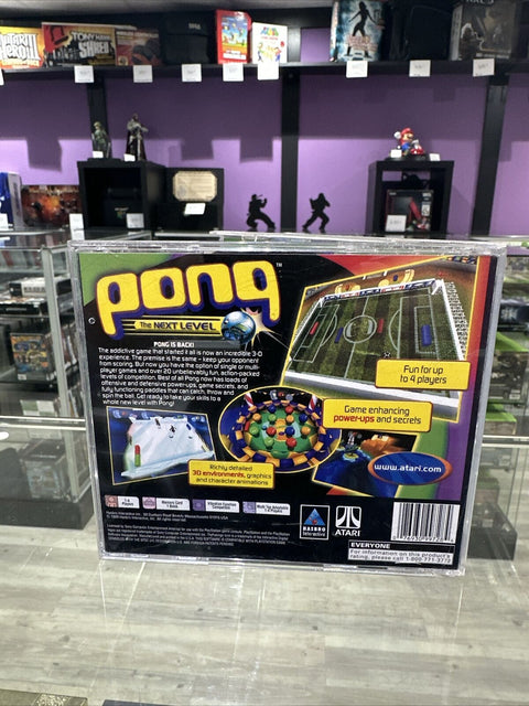 Pong: The Next Level (Sony PlayStation 1, 1999) PS1 CIB Complete Tested!