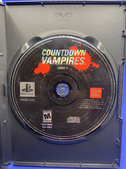 *Disc 1 Only* Countdown Vampires (Sony PlayStation 1, 2000) PS1 Tested!