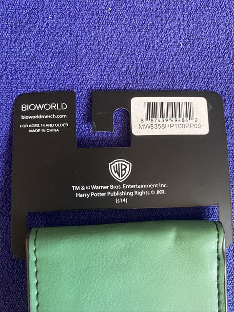 NEW! Harry Potter Green Slytherin Bi Fold Wallet - NWT Official