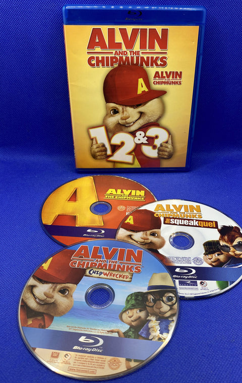 Alvin and the Chipmunks Trilogy 1 2 3 (Blu-ray 3-Disc) Squeakquel Chipwrecked