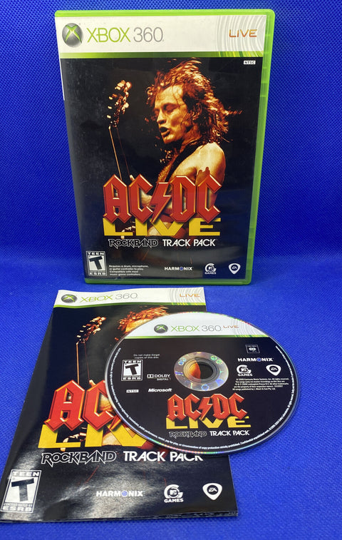 AC/DC Live - Rockband Track Pack (Microsoft Xbox 360, 2008) CIB Complete Tested!