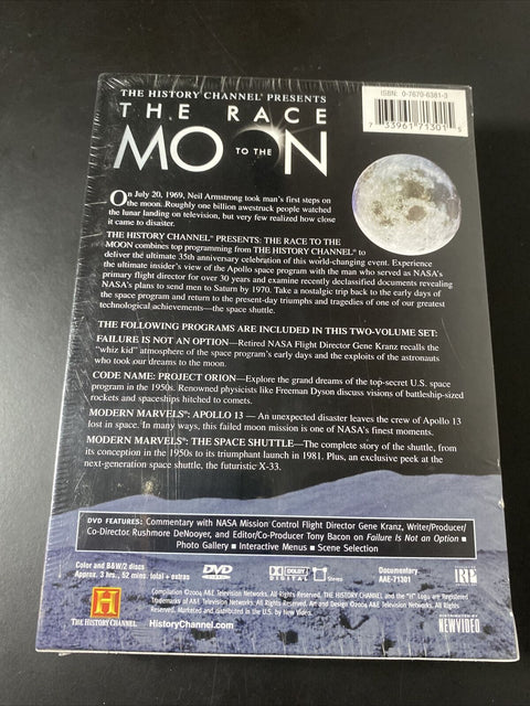 NEW! The Race to the Moon (DVD, 2004, 2-Disc Set) Apollo 13 - Factory Sealed!