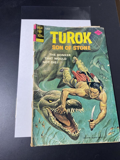 Turok Son Of Stone No. # 95 1975 - Gold Key Comics - w/ Board + Bag!