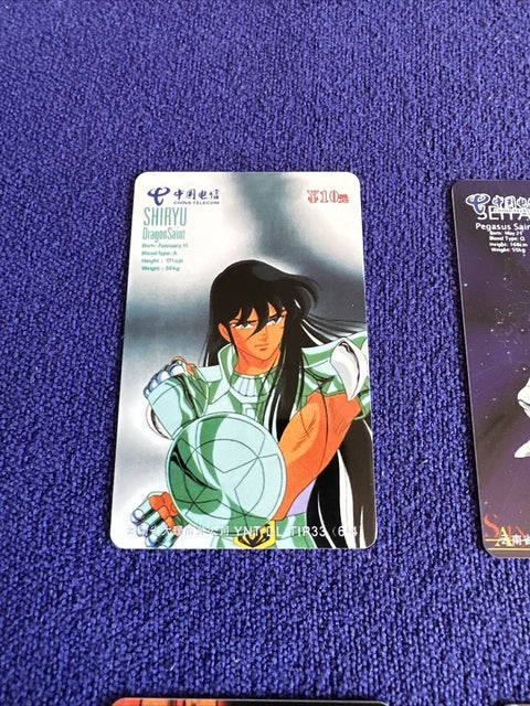 Lot Of 6 Saint Seiya China Telecom Vintage Cards - 2004