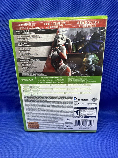 NEW! Batman Arkham City Game of the Year Edition (Microsoft Xbox 360) Sealed!