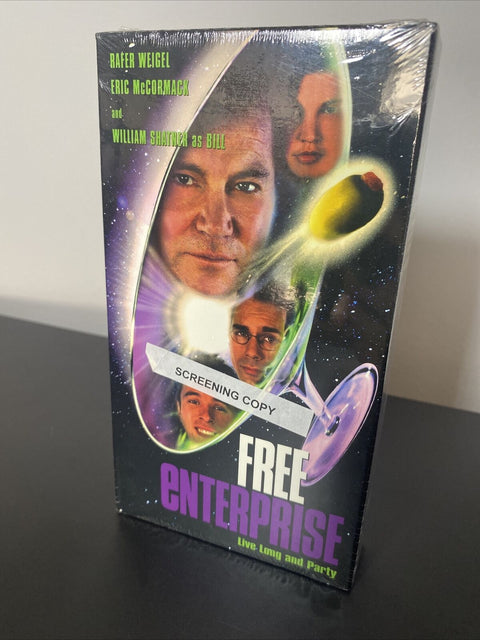 NEW! PROMO COPY - Free Enterprise (VHS, 1999) Screening Copy - Factory Sealed!