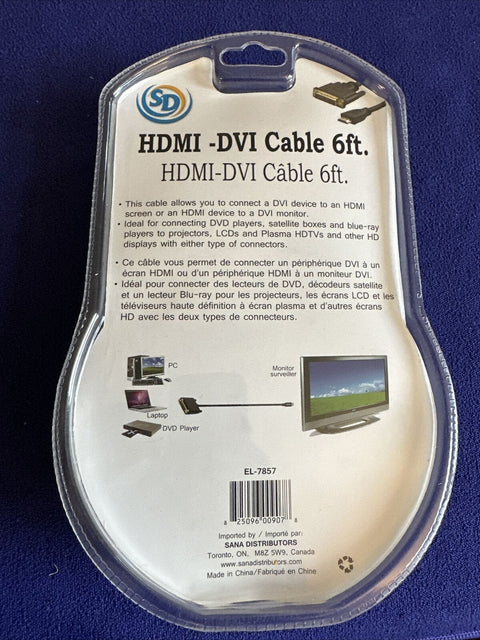 10x HDMI To DVI Cable Lot 6 Ft - Brand New Factory Sealed