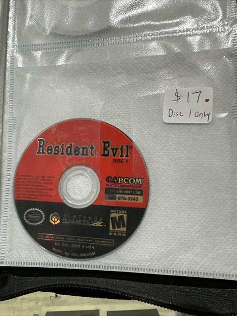 Resident Evil (GameCube, 2002) *DISC 1 Only* Tested!