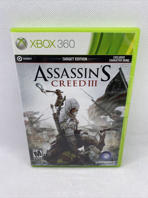 Assassin's Creed III 3 - Target Edition (Microsoft Xbox 360, 2012) Tested!