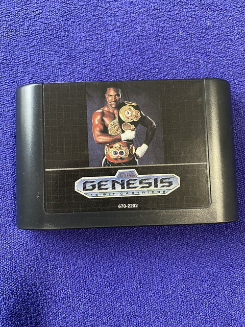 Evander Holyfield's "Real Deal" Boxing (Sega Genesis) Authentic Complete Tested!