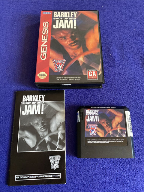 Barkley: Shut Up and Jam (Sega Genesis, 1993) Authentic CIB Complete - Tested!