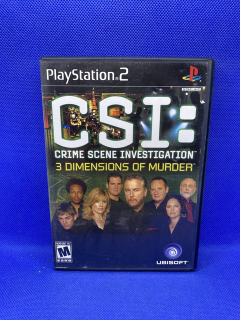 CSI Crime Scene Investigation 3 Dimensions of Murder PlayStation 2 PS2 Complete