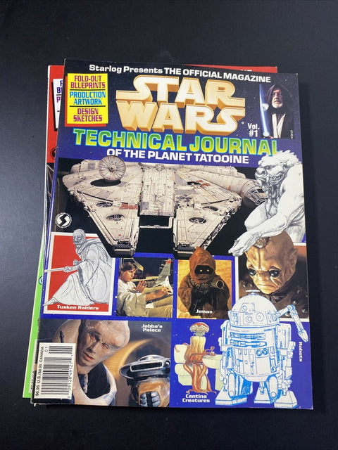 Star Wars Technical Journal Full Set Vol. 1 2 3 - Starlog Magazines 1994