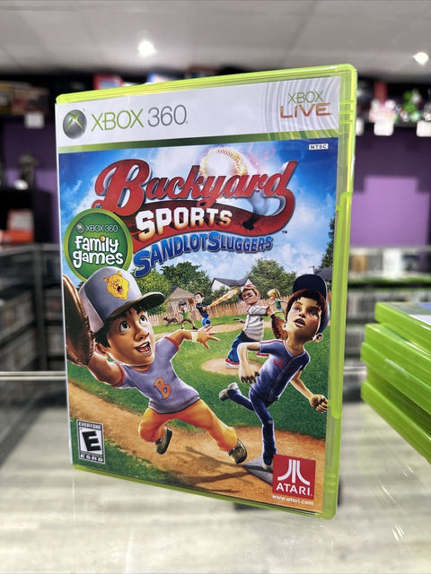 Backyard Sports: Sandlot Sluggers (Microsoft Xbox 360, 2010) Complete Tested!