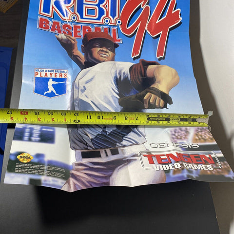 R.B.I. Baseball ‘94 Sega Genesis PROMO Poster - 22” X 16”