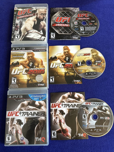 UFC Lot Undisputed 2009 2010 + Trainer (PlayStation 3, PS3) All Complete Tested!