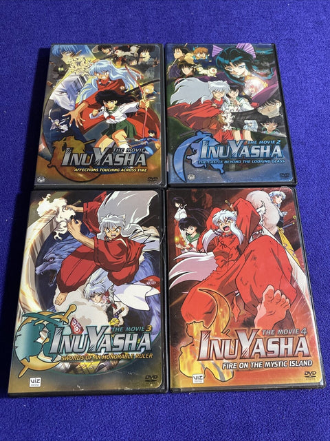 Inuyasha The Movie DVD Lot 1-4 - Region 1 Anime 1 2 3 4