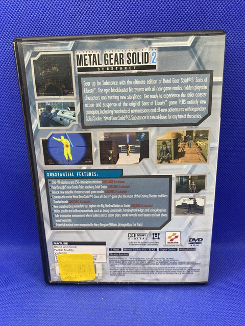 Metal Gear Solid 2 Substance (PlayStation 2, PS2) CIB Complete - Tested!