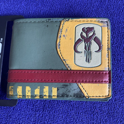 NEW! Star Wars Boba Fett Mandalorian Logo Bi-Fold Wallet - NWT!